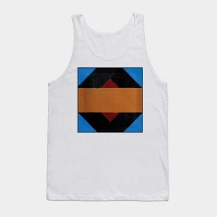 Mondrian Inspired Geometric Abstract Acrylic Painting XVIII Tank Top